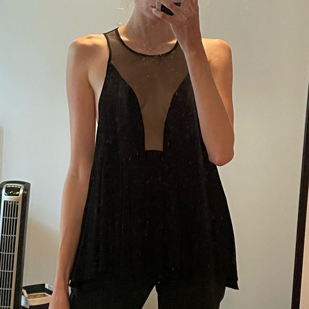 Flowey black Free People tank